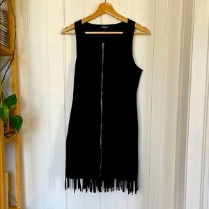 Country style Black Fringe Dress